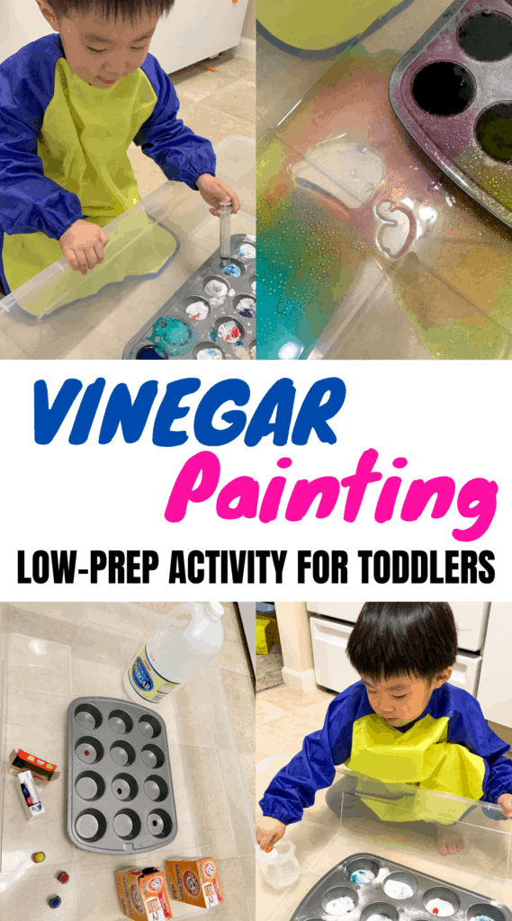 Vinegar Painting: This Activity Kept My Toddler Occupied For 45 Minutes!