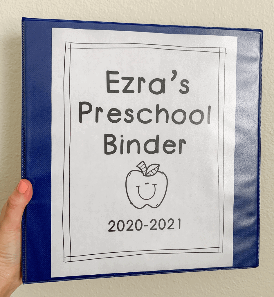 Homeschool Preschool Binder Cover