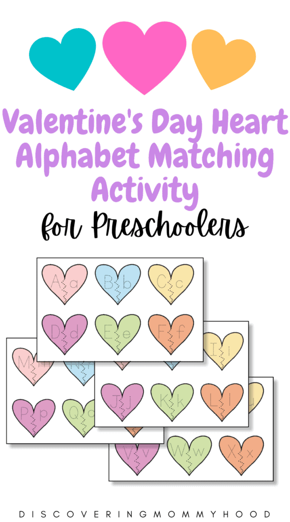 Valentine's Day Heart Alphabet Matching Activity for Preschool