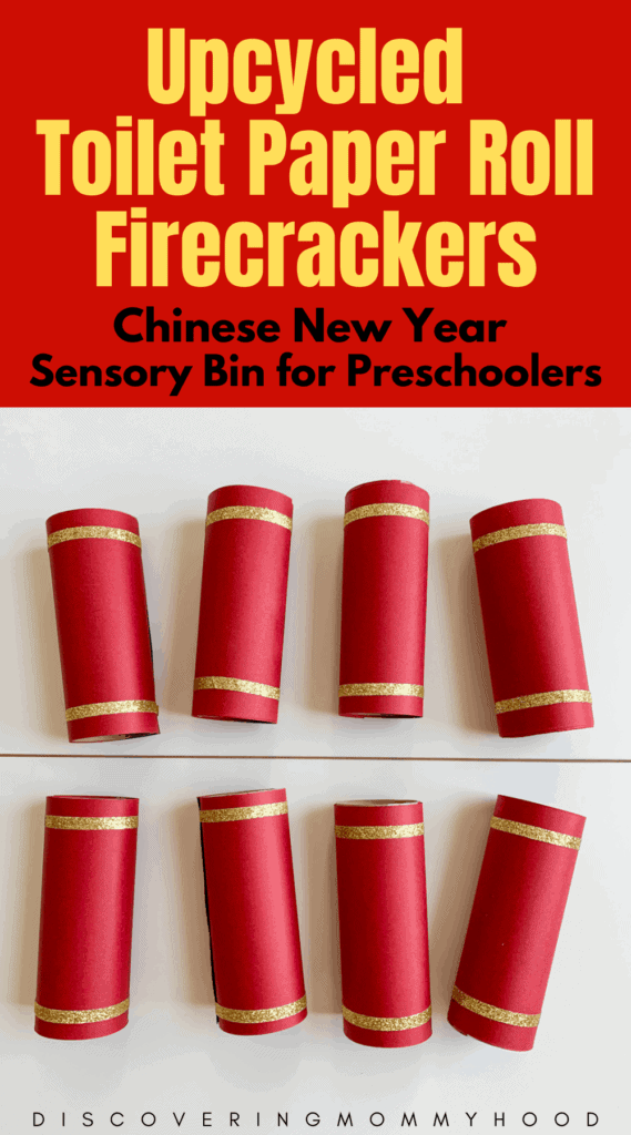 Chinese New Year Firecrackers Sensory Bin for Preschoolers