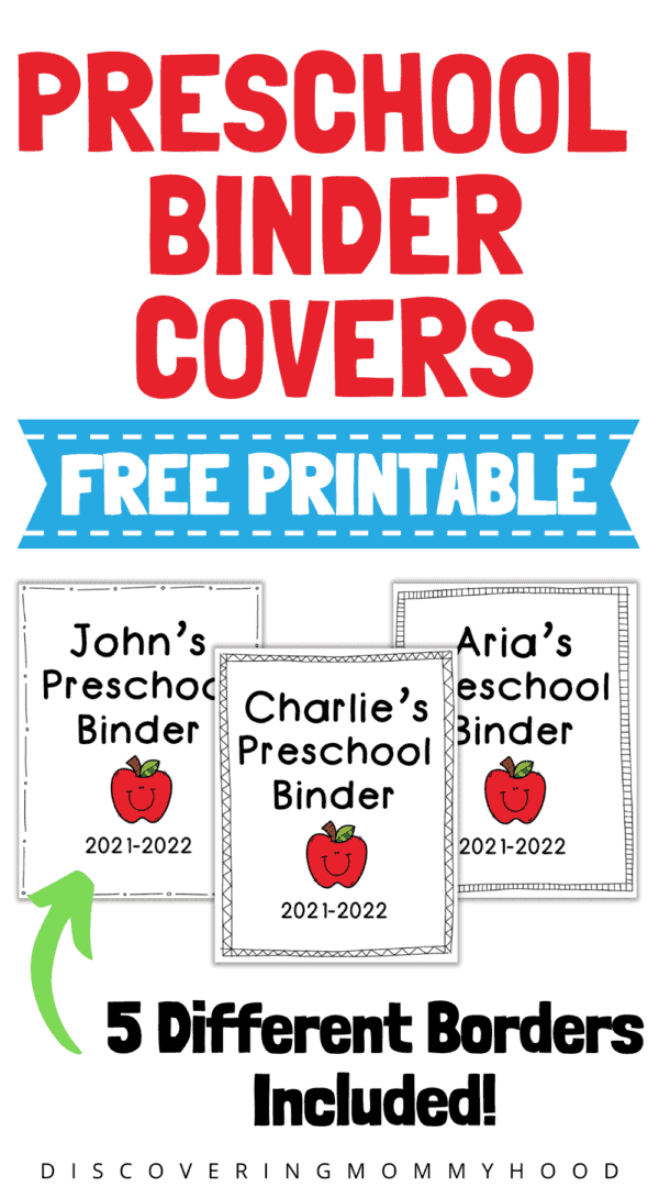 FREE Preschool Binder Covers! Free Printable - Discovering Mommyhood