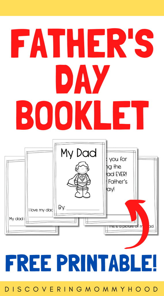 Father s Day Printable Free My Dad Booklet For Preschoolers