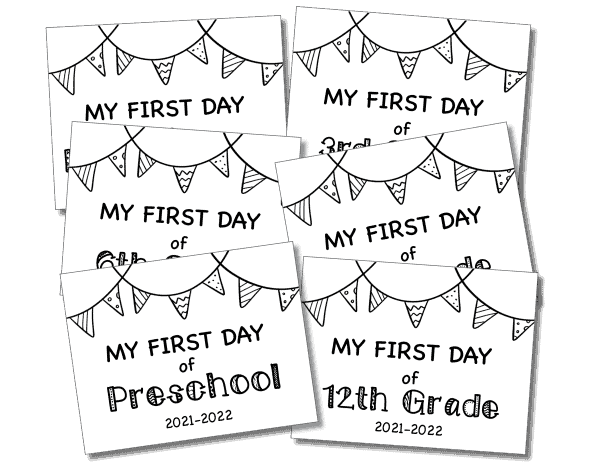 First Day of School Sign 2021-2022