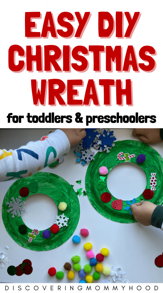 Easy DIY Christmas Wreath for Toddlers & Preschoolers