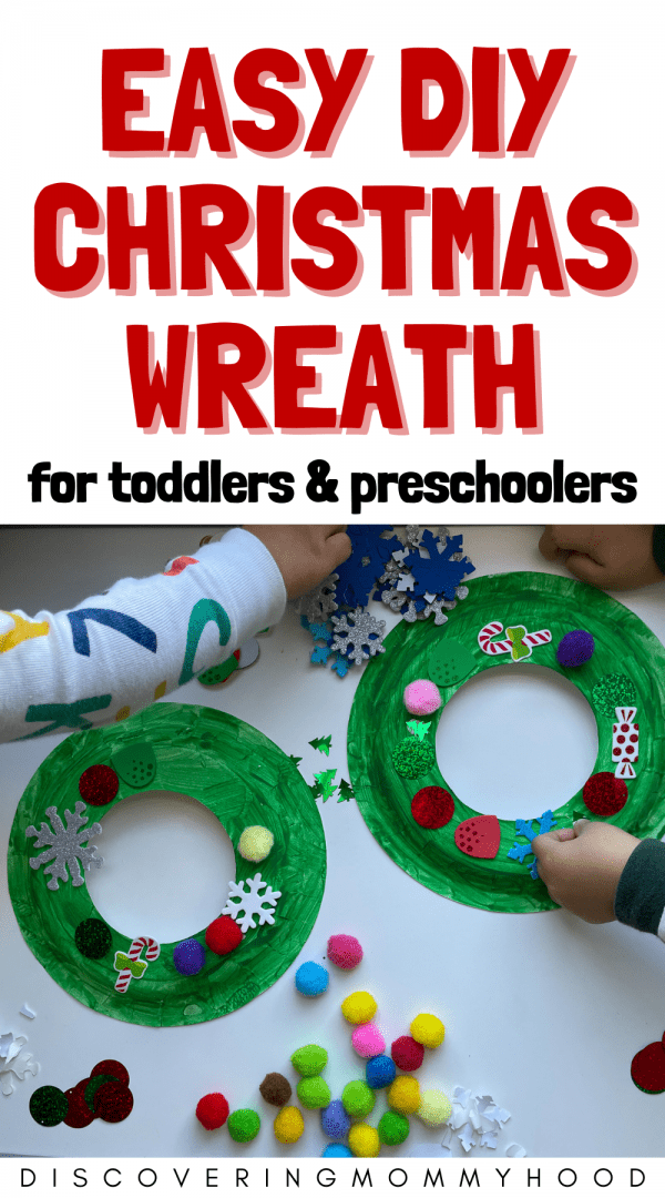 Easy DIY Paper Christmas Wreath for Toddlers & Preschoolers ...