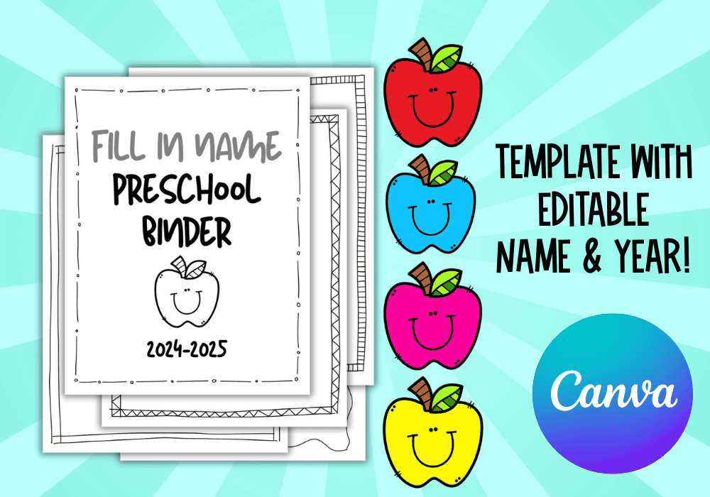FREE Preschool Binder Covers! Free Printable - Discovering Mommyhood