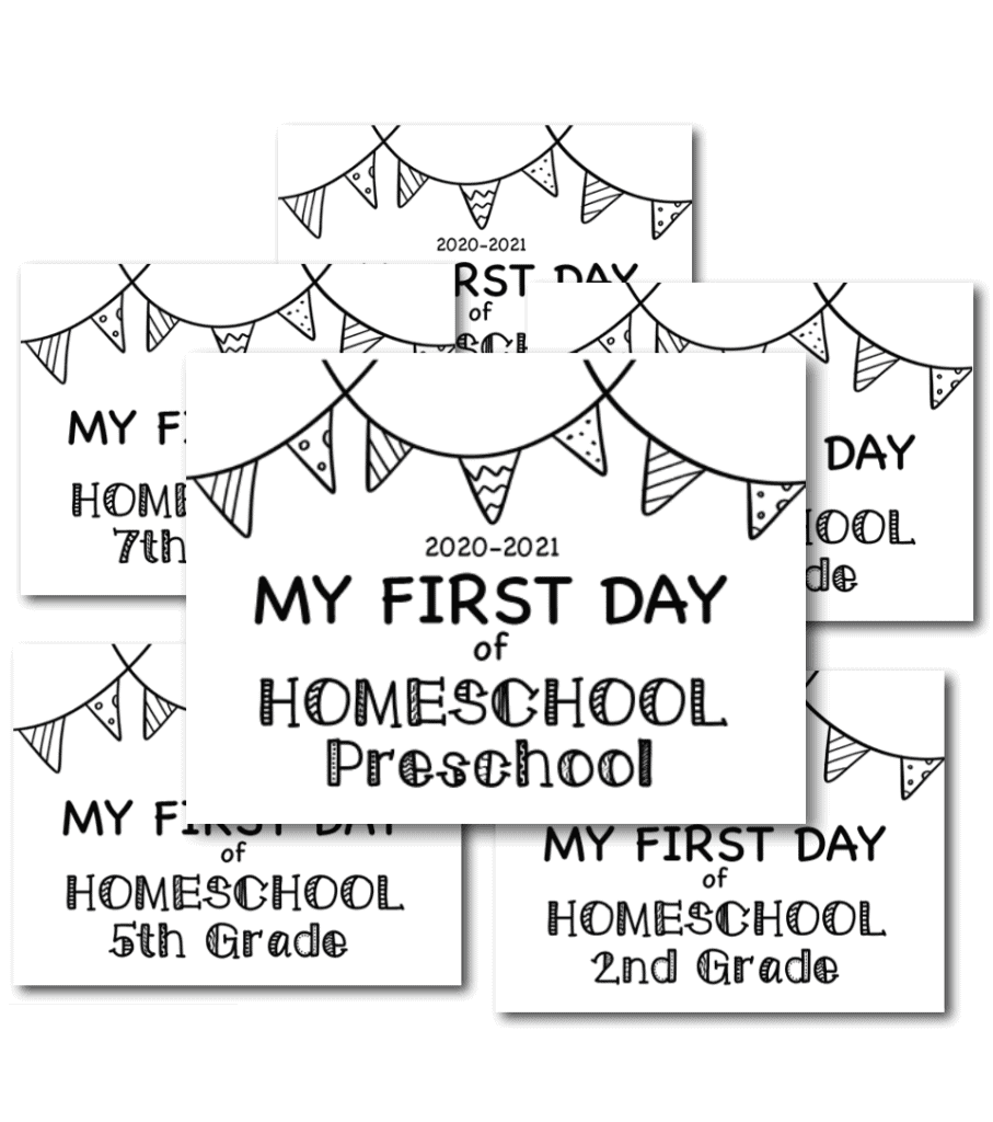 Homeschool First Day of School Sign
