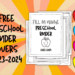 Preschool Binder Cover Free Printable